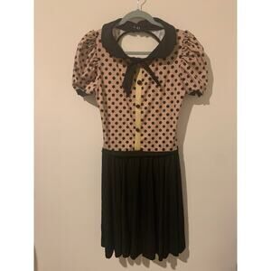 Weissman Size Large Adult LA Black and Beige Dance Pageant Competition Leotard